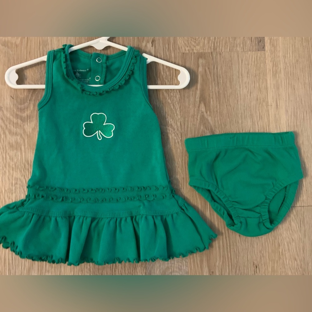 Creative Knitwear Girl's Size 0-3 Months St Patrick's Day Adorable Dress Set